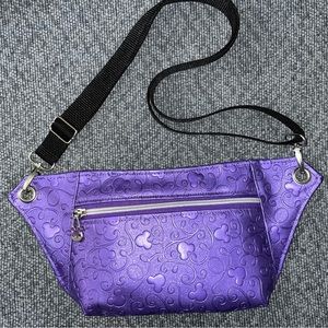 Purple embossed Mickey Mouse handmade fanny pack / crossbody